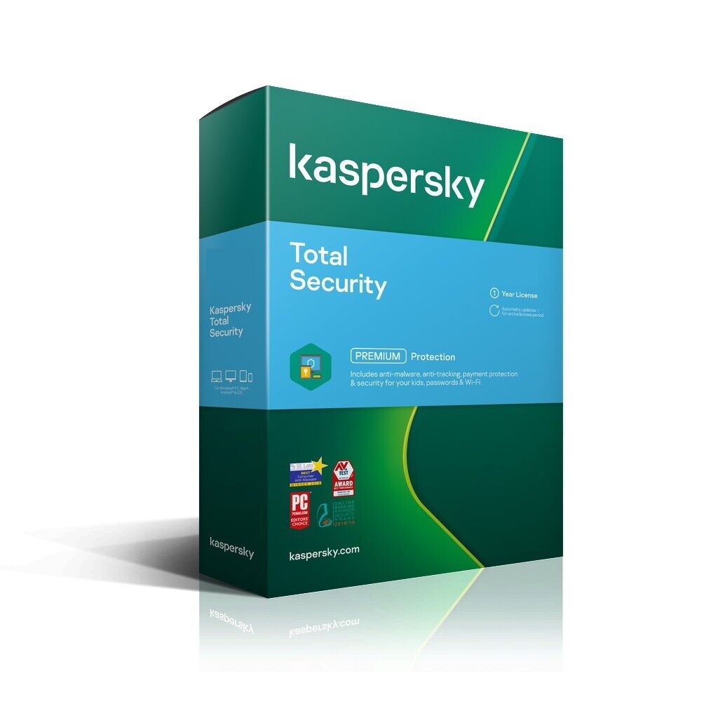 Kaspersky Total Security 2022 – Licenza digitale con protezione completa contro virus, malware, ransomware e minacce online, per PC, Mac e dispositivi mobili con funzionalità avanzate di sicurezza.